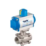 Kulový nerezový ventil Tork DN 80 s jednočinným pneupohonem SR (PAV903.80SR)