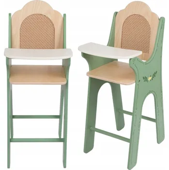 Doplněk pro panenku DŘEVĚNÁ ŽIDLIČKA NA KRMENÍ PRO PANENKY, KŘESÍLKO VINTAGE CLASSIC WORLD