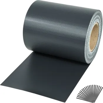 Stínicí technika TecTake GmbH 401863 stínící plotová folie s upevňovacími sponami - 35 m,antracit