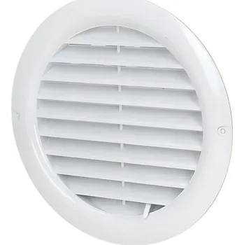 Ventishop MV 125 bVRD (⌀ 100-125 mm) kruhová větrací mřížka s regulací a nastavitelnou přírubou, bílá