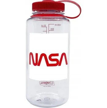 Láhev Láhev NALGENE Wide-Mouth 1000 mL Sustain Clear w/Red Cap NASA