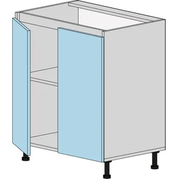 Kuchyňská linka Slevadoma Spodní skříňka NS-70-N Barva dvířek: beton, Barva korpusu: bílá