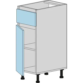 Kuchyňská skříňka Slevadoma Spodní skříňka NS-30-1NA Barva dvířek: dub kraft - bílý, Barva korpusu: antracit