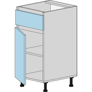 Kuchyňská skříňka Slevadoma Spodní skříňka NS-40-1NA Barva dvířek: dub kraft - bílý, Barva korpusu: antracit