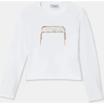 Chlapecké tričko Dětské bavlněné tričko s dlouhým rukávem Pinko Up F4PIJGTH024 bílá 00X, vel. 164