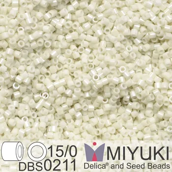 Korálek Korálky Miyuki Delica 15/0. Barva DBS 0211 Opaque Limestone Luster. Balení 2g.