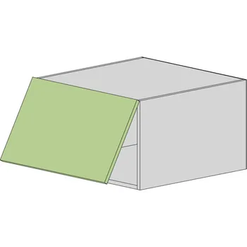 Kuchyňská linka Slevadoma Horní skříňka NS-60-AN Barva dvířek: dub kraft - bílý, Barva korpusu: ořech - tmavý