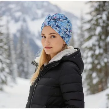 Ebbie Bavlněný turban-twist - LEDOVÉ KVĚTY Velikost: 54