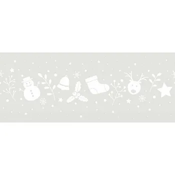 Vánoce Vánoční bordura na okno SNĚHULÁK 150 x 20 cm (Statická fólie s vánočním motivem)