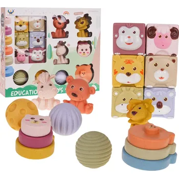 Hračka pro nejmenší Senzorická sada hraček pro miminka 18 ks