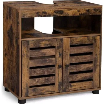 Koupelnový nábytek VASAGLE koupelnová skříňka pod umyvadlo 60×30×63 cm, hnědá