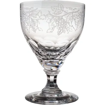 Sklenice Broušená sklenice na víno, Vinná réva, Glamour Crystal, 420 ml, 2 ks