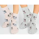 NOVITI Zimní ponožky N-SF004-G03-macka Barva: sivá, Velikost: 27-30(18-20)