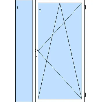 Okno SKLADOVÁ-OKNA.cz NOVÉ!!! Balkónové dveře REHAU Smartline+, pravé s bočním fixem 1400 x 2000 mm Bílá