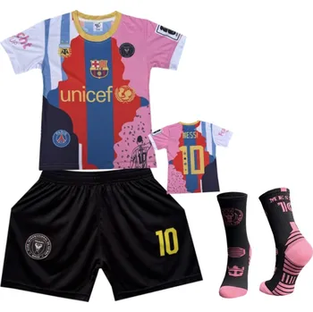 Numberoplus Dětský fotbalový dres + fotbalové ponožky Inter Miami CF - Lionel Messi LM10 Velikost: 11 roků (vel.140)
