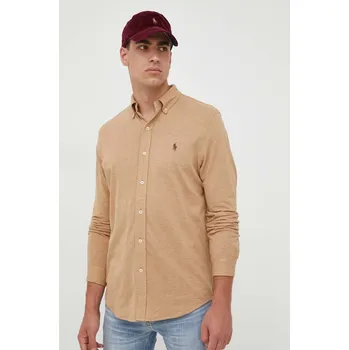 Pánská košile Košile Polo Ralph Lauren 710654408 béžová 08X, vel. XXL
