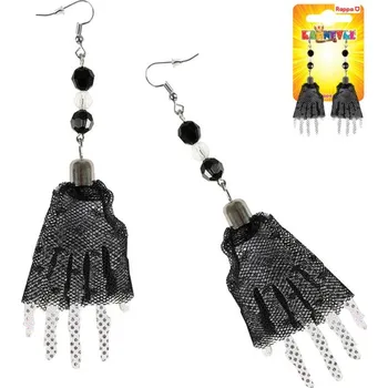 Karnevalový doplněk KARNEVAL Náušnice ruce čarodějnice (karnevalový doplněk)