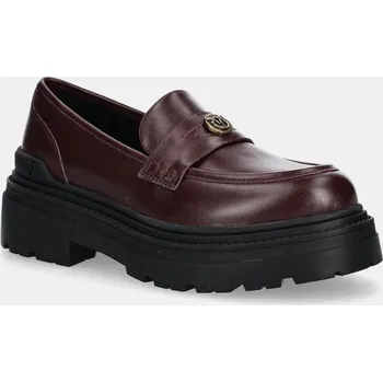 Dámské mokasíny Mokasíny Pinko Mia 24 dámské, vínová barva, na platformě, SD0403P001P61 SD0403.P001.P61 83X, EUR 41