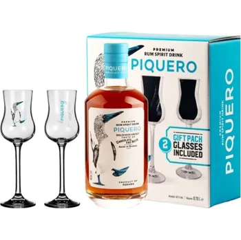 Rum Piquero + 2x sklo 0,7l 40% GB