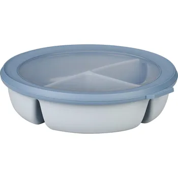 Nádobí MEPAL Cirqula Bento Nordic Blue 1 l - třídílná plastová kuchyňská mísa s víkem