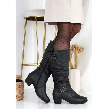 Dámské kozačky Xisuxin Černé zimní kozačky A633-1B Velikost: 40