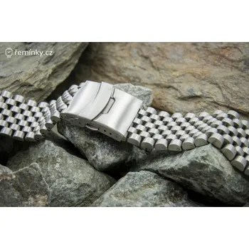 Řemínek na hodinky Kovový ocelový řemínek A-nis AOS226 Barva spony: stříbrná, Délka řemínku: standardní velikost, Šířka řemínku v mm: 20