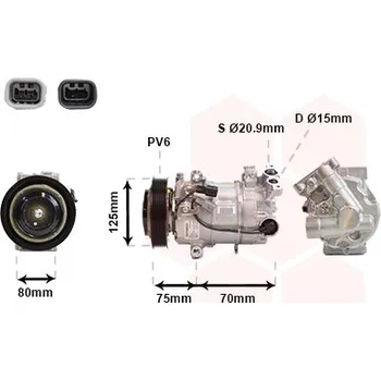 Kompresor klimatizace Kompresor, klimatizace VAN WEZEL 1301K700