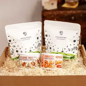 Dárkový potravinový koš Dárkový balíček OŘÍŠKOVÁ SIESTA