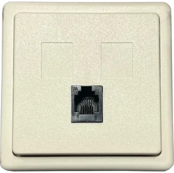 vypínač a zásuvka Jednonásobná telefonní zásuvka ABB Classic 5013C-0210 B2 - tlumená bílá