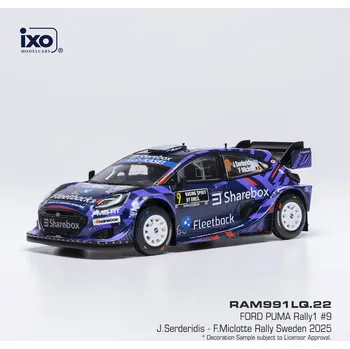 autíčko Ford Puma Rally1 - Rally Sweden 2025 #9 Serderidis - Miclotte 1:43 IXO