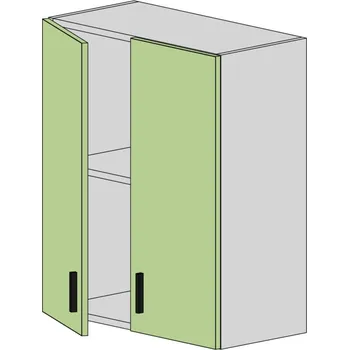 Kuchyňská skříňka Slevadoma Horní skříňka W-60-V MDF Barva dvířek: grafit, Barva korpusu: ořech - tmavý