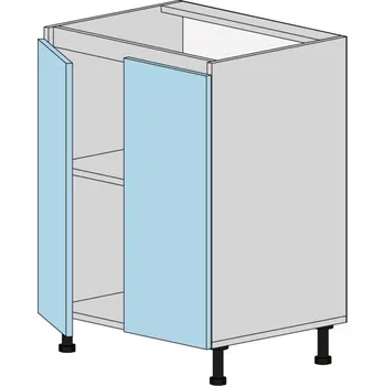 Kuchyňská skříňka Slevadoma Spodní skříňka NS-60-N Barva dvířek: antracit, Barva korpusu: kašmír