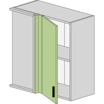 Kuchyňská linka Slevadoma Horní skříňka W-U1-V MDF Barva dvířek: dub truffle, Barva korpusu: beton