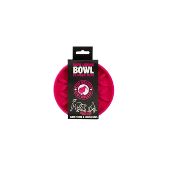 Miska pro psa Protihltací miska a lízací podložka 2v1 – FLOWER MINI – Růžová