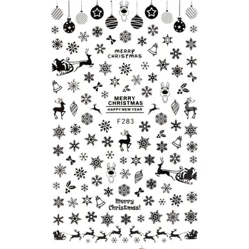 Nailee Samolepky vločky černé F283