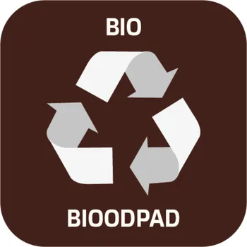 Samolepící etiketa Alda Samolepka pro odpadkový koš na tříděný odpad - BIO, hnědá, 17 x 17 cm