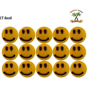 Cukrová dekorace smajlíci 15ks - Fagos