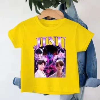 KPop Demon Hunters (Lovkyně démonů) KPop Demon Hunters dětské tričko barevné s potiskem "JINU" Barva: Žlutá, Velikost: 2XL (120-130 cm)