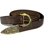 Drakkaria BORRE BESTIE, kožený opasek viking - zdobený, hnědý
