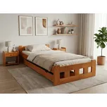 Postel Naomi zvýšená 90 x 200 cm, olše Rošt: S laťkovým roštem, Matrace: Matrace Coco Maxi 20 cm 101085375