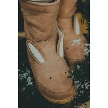 Dívčí zimní obuv Dětské kožené zimní boty Donsje Wadudu Classic Boots Bunny 2022002.29.33 béžová 12X, EUR 31