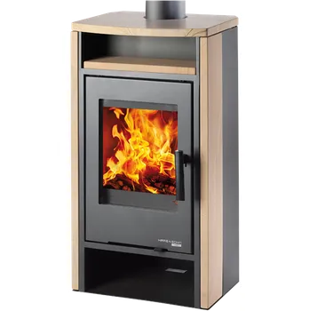 Krbová kamna HAAS+SOHN Krbová kamna LIVORNO II, černá, obklad pískovec