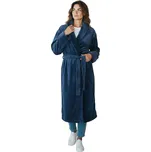 F2F Dámský modrý mikroplyšový župan Barva: Modrá, Velikost: XL-2XL