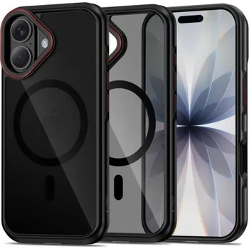 Pouzdro na mobilní telefon Tech-Protect | Tech-Protect MagHybrid MagSafe kryt na iPhone 17, černý / červený
