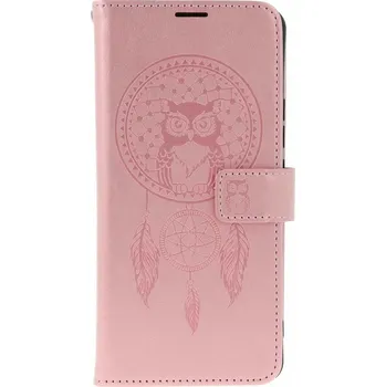 Pouzdro na mobilní telefon Pouzdro Xiaomi Redmi Note 14 knížkové Lapač se sovičkou světle růžové (kryt neboli obal na Xiaomi Redmi Note 14)