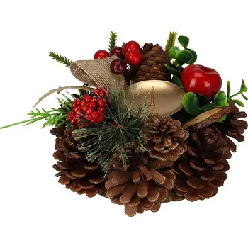 Home Styling Collection Vánoční svícen ze šišek, 15 cm