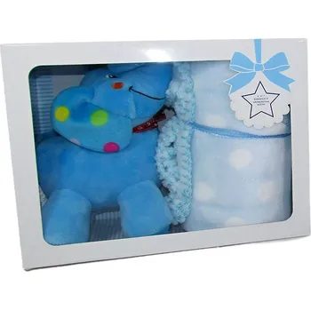 plyšák Vizopol Slon s modrou dekou 75 × 100 cm