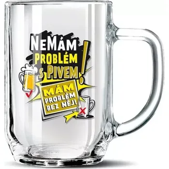 Sklenice  Dárkový půllitr pro pivaře Nemám problém s pivem! – vtipný dárek, který pobaví