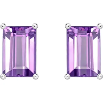 Náušnice Luster S Amethyst - stříbrné náušnice s fialovým amethystem