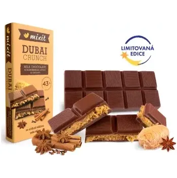 Čokoláda Mixit Vánoční plněná čokoláda – Perníkové koření & kataifi 70 g